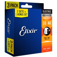 ELIXIR 16542 ELECTRIC NANOWEB L 10-46 PACK DE 3 JEUX