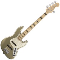 Photo FENDER AMERICAN ELITE JAZZ BASS V CHAMPAGNE MN
