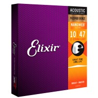 ELIXIR 16152 FOLK 12 CORDES NANOWEB PHOSPHOR BRONZE LIGHT 10-47