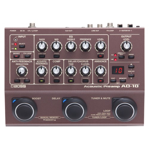 BOSS AD-10 ACOUSTIC PREAMP / D.I.