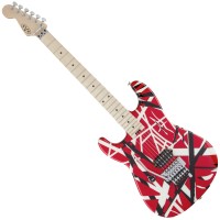 EVH STRIPE SERIES LH RED W/BLACK/WHITE STRIPES