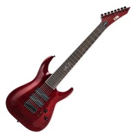 Photo ESP LTD SIGNATURE STEPHEN CARPENTER SC-608 BARITONE RED SPARKLE