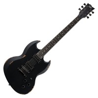 Photo ESP LTD SIGNATURE LARS FREDERIKSEN VOLSUNG DISTRESSED BLACK SATIN