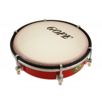 Photo GOPE TAM6S6-R - TAMBORIM 6" INOX ROUGE EPOXY 6 TIRANTS