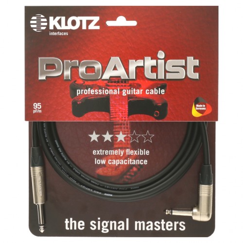 KLOTZ PRON030PR CABLE PRO ARTIST JACK/JACK COUDÉ - 3M