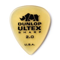 Dunlop 433P200 - Ultex Sharp Guitar Picks 2,00mm X 6