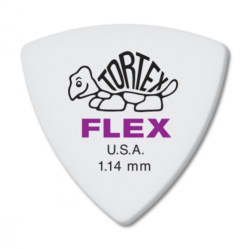 dunlop 456r114 - tortex flex triangle guitar pick 1,14mm x 72