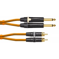 Photo CORDIAL DJ-JKRCA0.6O - JACK/RCA 60CM ORANGE