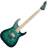 Photo ESP E-II M-II NT HIPSHOT BLACK TURQUOISE BURST