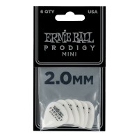 Photo ERNIE BALL 9203 MÉDIATORS PRODIGY WHITE MINI 2,0MM X 6