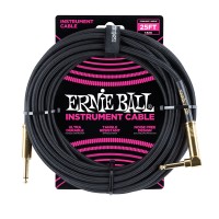 Ernie Ball 6058 Cble Instrument Jack/Jack Coud Black 7,62M