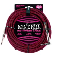 Ernie Ball 6062 Cble Instrument Jack/Jack Coud Black/Red 7,62M