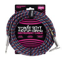 ERNIE BALL 6063 CABLE INSTRUMENT JACK/JACK COUD 4-COLORS 7,62M