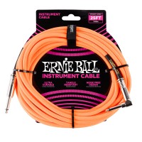 ERNIE BALL 6067 CABLE INSTRUMENT JACK/JACK COUD NEON ORANGE 7,62M