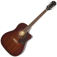 Photo EPIPHONE AJ-220SCE SOLID TOP MAHOGANY BURST