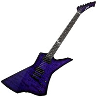 Photo ESP LTD JAMES HETFIELD SNAKEBYTE SE BARITONE QUILTED MAPLE PURPLE