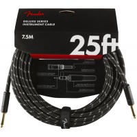 Photo FENDER CABLE DELUXE SERIES INSTRUMENT BLACK TWEED 7.5 M DROIT/DROIT