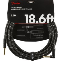 Photo FENDER CABLE DELUXE SERIES INSTRUMENT BLACK TWEED DROIT/COUDE 5.5M