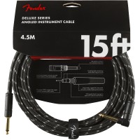 FENDER CABLE DELUXE SERIES INSTRUMENT BLACK TWEED 4.5 M DROIT/COUD