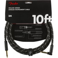 FENDER CABLE DELUXE SERIES INSTRUMENT BLACK TWEED DROIT/COUDE