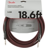 FENDER CABLE PROFESSIONAL SERIES INSTRUMENT RED TWEED DROIT/DROIT 5.5M