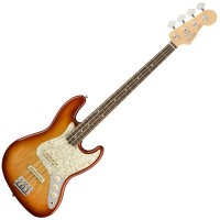 Photo FENDER LTD LIGHTWEIGHT ASH AMERICAN PRO JAZZ BASS SIENNA SUNBURST RW