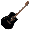 Photo LAG T118DCE-BLK DREADNOUGHT CUTAWAY ELECTRO BLACK