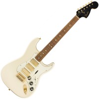 Photo FENDER LIMITED EDITION MAHOGANY BLACKTOP STRAT HHH OLYMPIC WHITE