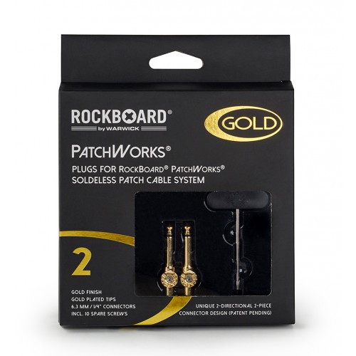ROCKBOARD PLUGS POUR PATCHWORKS SOLDERLESS X2 GOLD