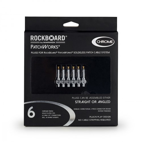 ROCKBOARD PLUGS POUR PATCHWORKS SOLDERLESS X6 CHROME