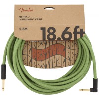 FENDER CABLE SERIES FESTIVAL INSTRUMENT GREEN 5.5 M DROIT/COUD