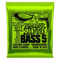 ERNIE BALL BASS SLINKY NICKEL WOUND 5 CORDES