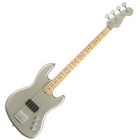 Photo FENDER FLEA JAZZ BASS ACTIVE SATIN INCA SILVER