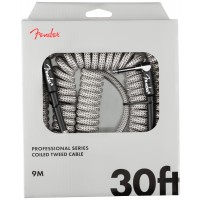 FENDER PROFESSIONAL SERIES COIL CABLE WHITE TWEED 9 M COUD/DROIT