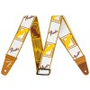 Photo FENDER SANGLE WEIGHLESS MONOGRAM 2" WHITE/BROWN/YELLOW