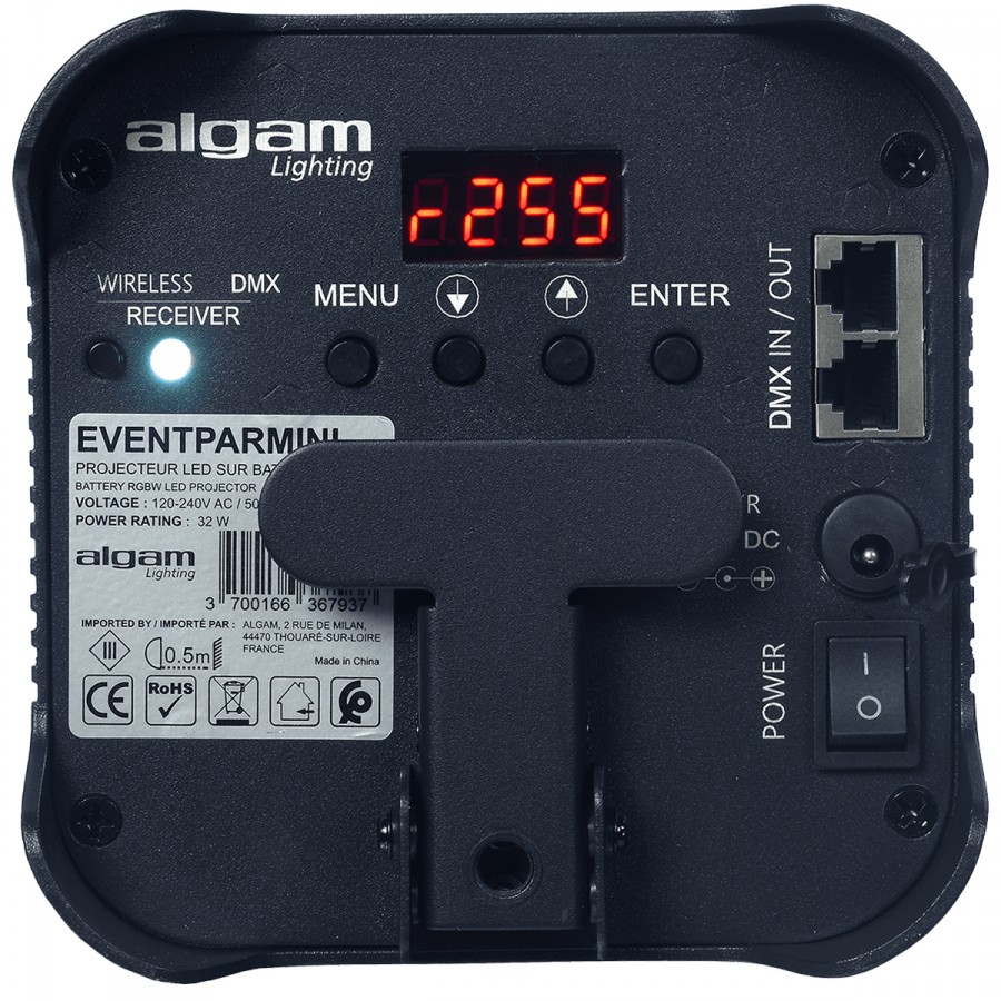 Algam Lighting - Par Sur Batterie 4 Led 12w Rgbwa+uv, Ip65 Par