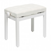 STAGG PB36 WHM VWH - BANQUETTE BLANC MAT + VELOURS BLANC