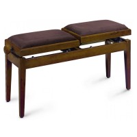 Photo STAGG PB245 WNM VBR - BANQUETTE DOUBLE NOYER MAT + VELOURS BRUN