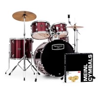 Photo TORNADO BY MAPEX KIT FUSION 20 BORDEAUX + CYMBALES + PIED