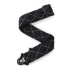 Photo D'ADDARIO 50BAL02 AUTO LOCK GUITAR STRAP BLACK PADDED DIAMONDS