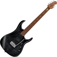 STERLING BY MUSIC MAN JOHN PETRUCCI JP150 FLAME MAPLE TRANS BLACK SATIN