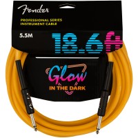 Photo FENDER CABLE GLOW IN THE DARK ORANGE 5.5M