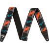 Photo FENDER SANGLE NEON MONOGRAMMED BLUE/ORANGE