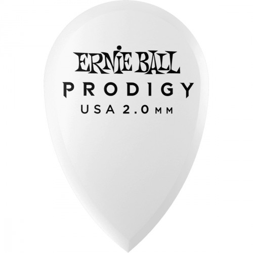 ERNIE BALL 9336 MÉDIATORS PRODIGY WHITE TEARDROP 2,0MM X6