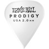 Photo ERNIE BALL 9341 MDIATORS PRODIGY WHITE SHARP 2,0MM X6