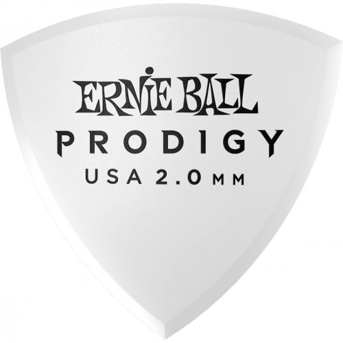 ERNIE BALL 9337 MÉDIATORS PRODIGY WHITE SHIELD 2MM X 6