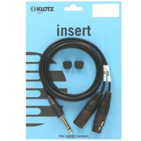 KLOTZ AY1X-0300 CABLE INSERT JACK SYM/ 2 XLR MALE/FEMELLE - 3M