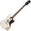 Photo EPIPHONE 1961 LES PAUL SG STANDARD AGED CLASSIC WHITE AVEC ETUI