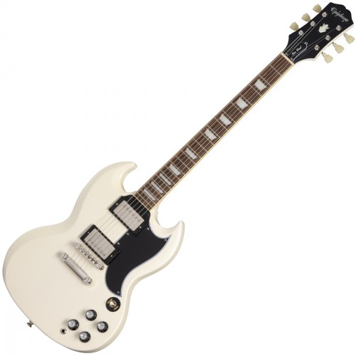 EPIPHONE 1961 LES PAUL SG STANDARD AGED CLASSIC WHITE AVEC ETUI