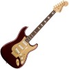 Photo SQUIER 40TH ANNIVERSARY STRATOCASTER GOLD EDITION RUBY RED METALLIC